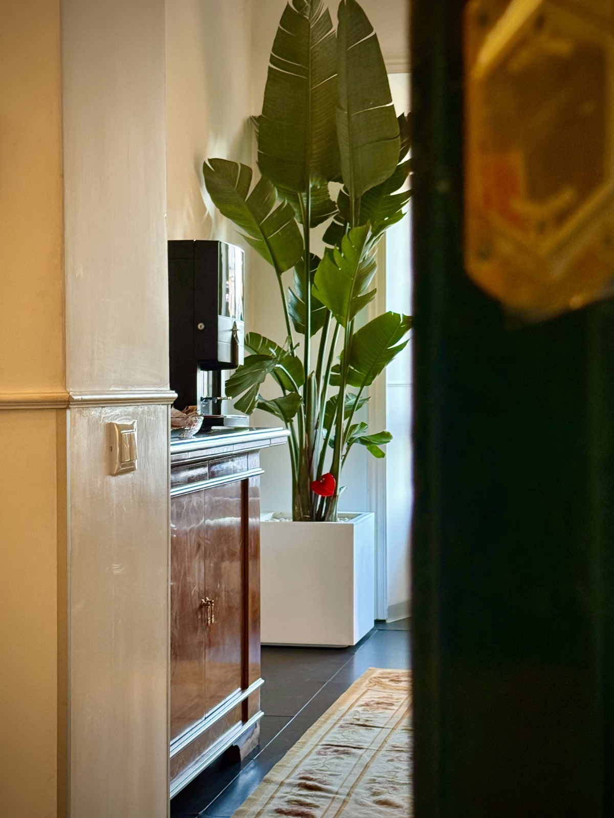 Dettaglio del lounge di Imperial Suite Rome