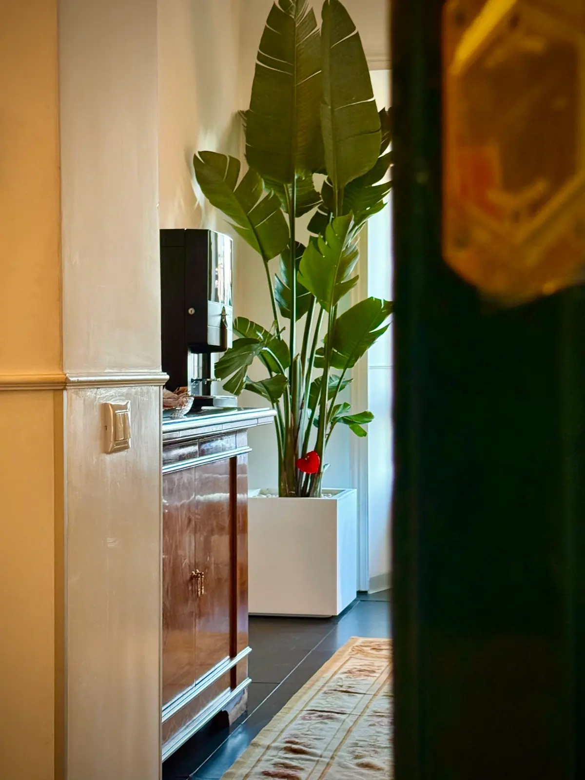 Dettaglio del lounge di Imperial Suite Rome