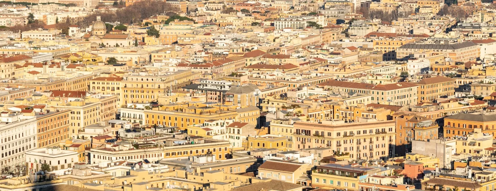 I tetti di Roma al tramonto